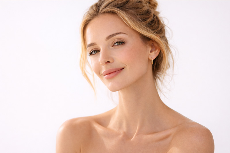 résultat peau lumineuse après préparation esthétique été